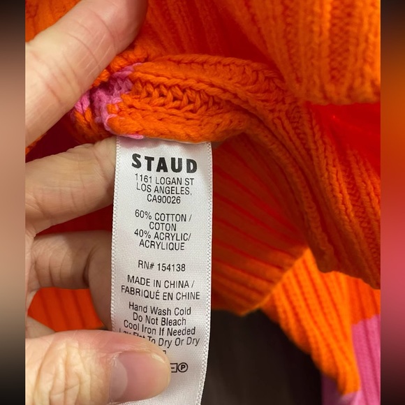 Staud Striped Mock Neck Sweater - Orange Knitwear XS
Colorful Striped - Picture 10 of 10